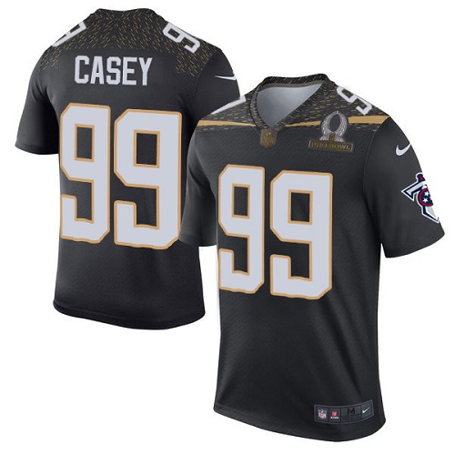 Men's Elite Jurrell Casey Nike Jersey Black - #99 Team Irvin 2016 Pro Bowl NFL Tennessee Titans